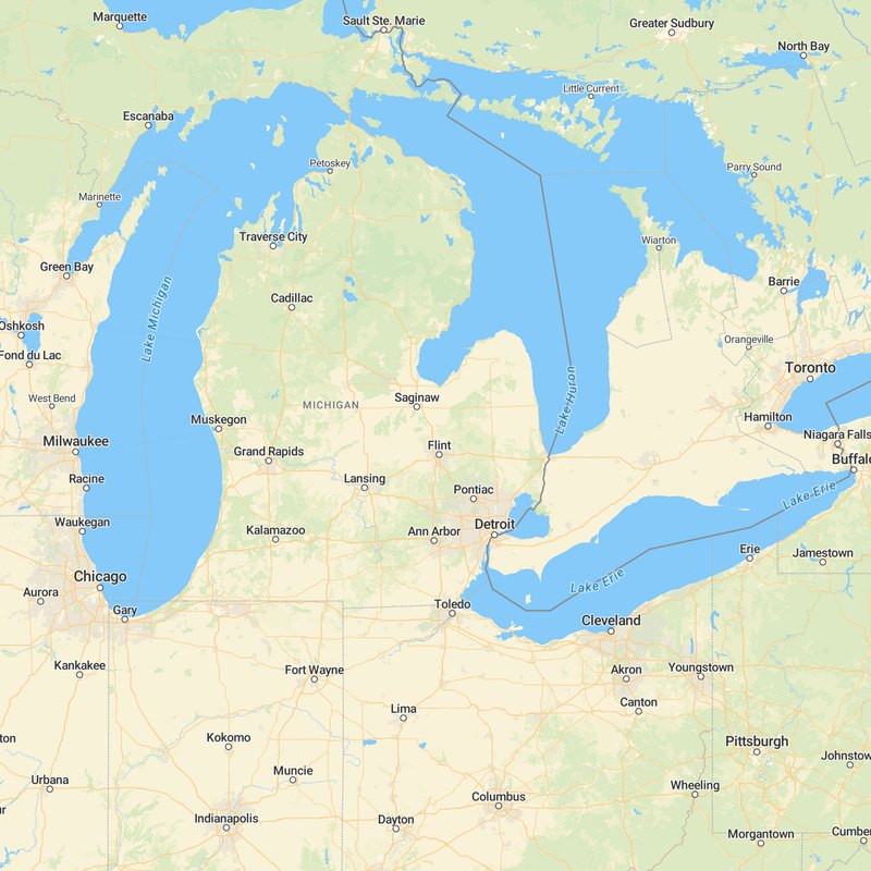 Map of the Michigan area around Clio that Right Home Solutions serves.